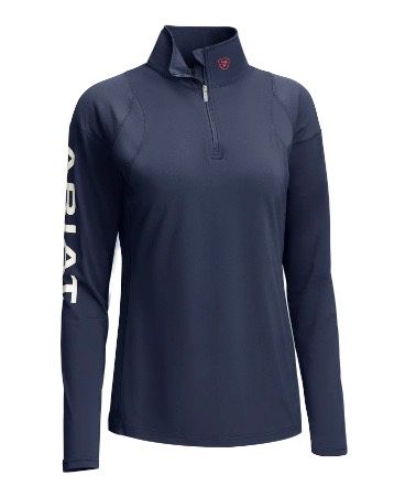Ariat Ladies Auburn Team Long Sleeve Shirt- Navy / Size XXL