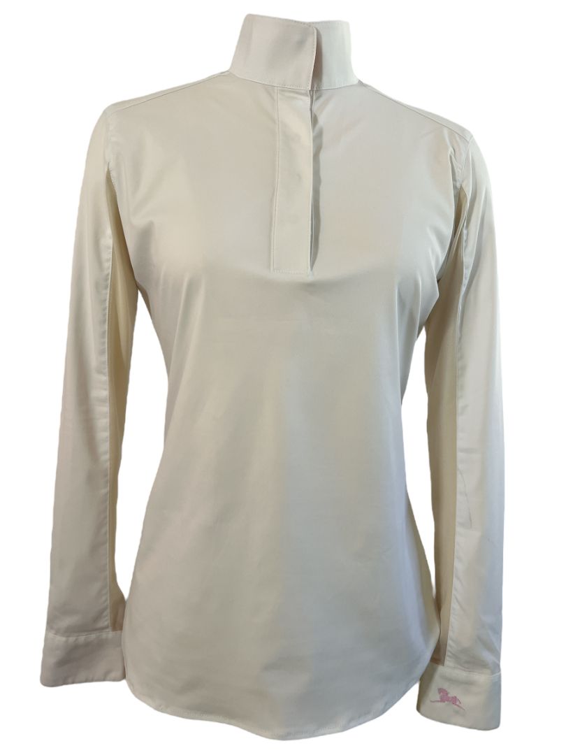 RJ Classics Carly Show Long Sleeve Shirt  - Size Small / White Pineapple Print