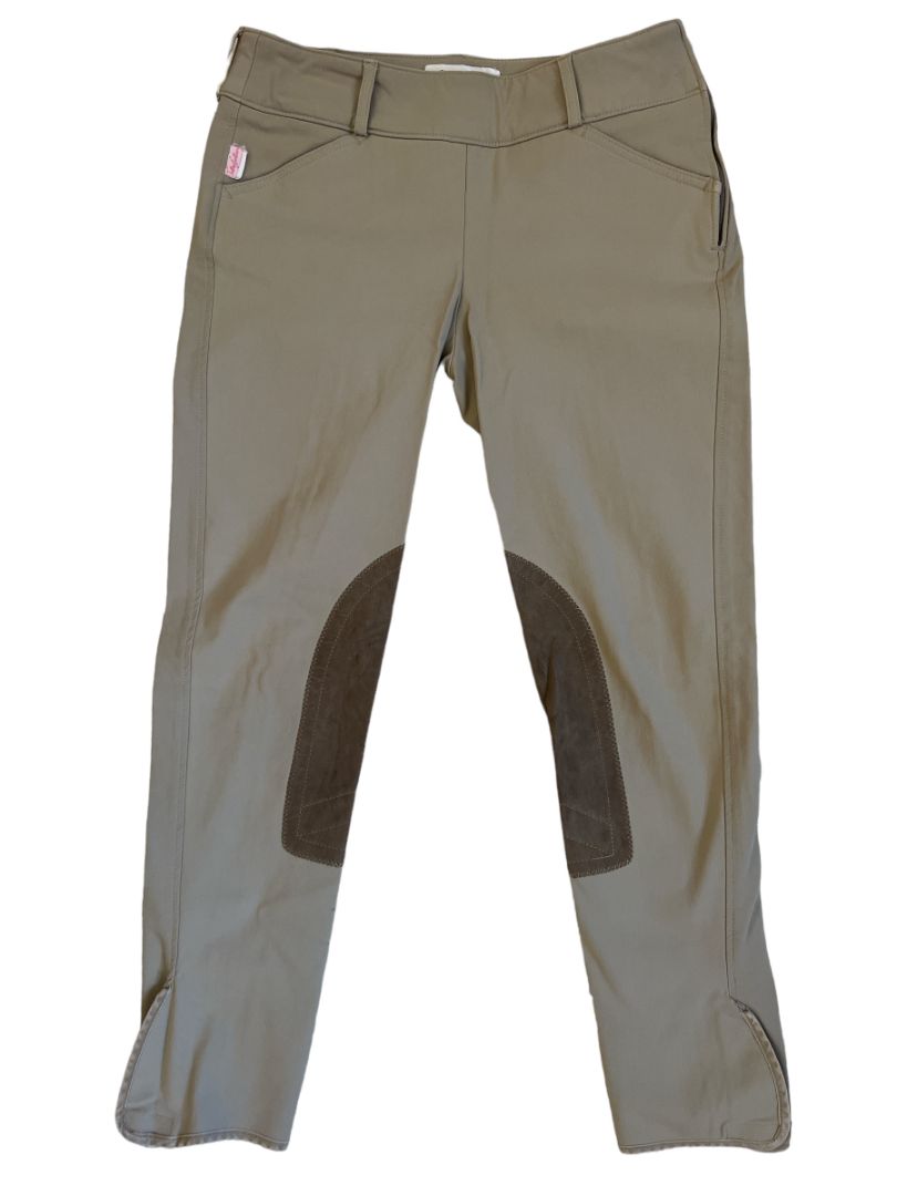 The Tailored Sportsman Trophy Hunter Low-Rise Side-Zip Breech Tan Size 28