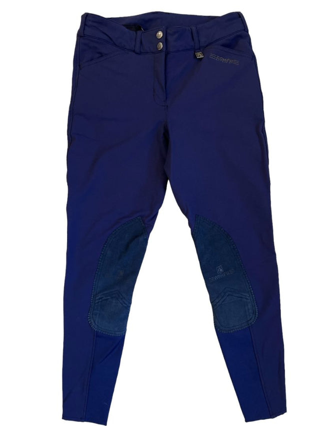 ROMFH Champion Women's Knee Patch Breeches Navy Size 28R
