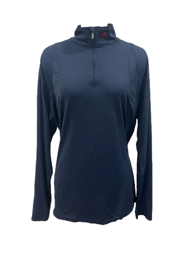 Ariat Ladies Auburn Team Long Sleeve Shirt- Navy / Size XXL