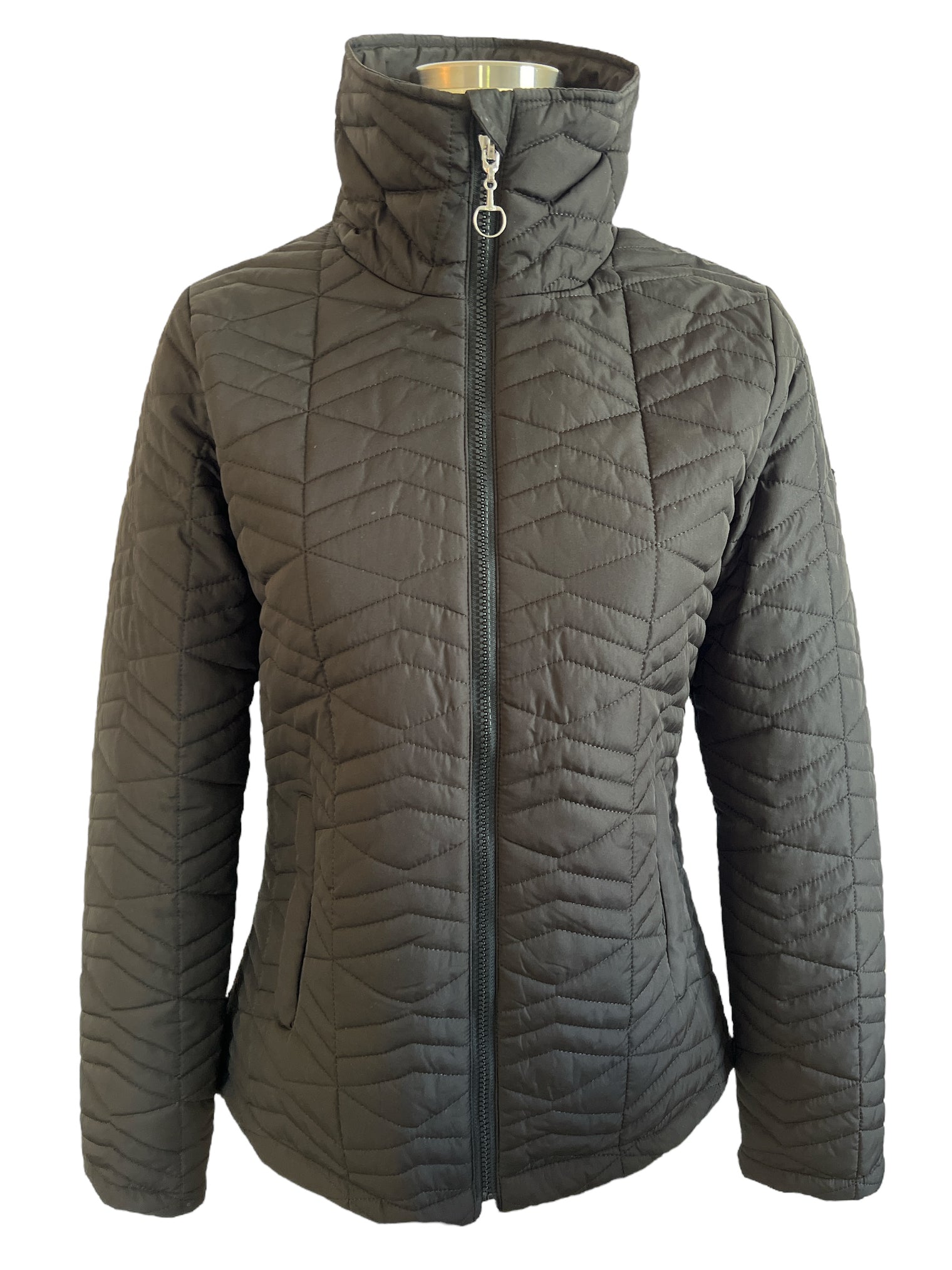Horze Women's Quilted Padded Lightweight Jacket - Size US 4 / Black