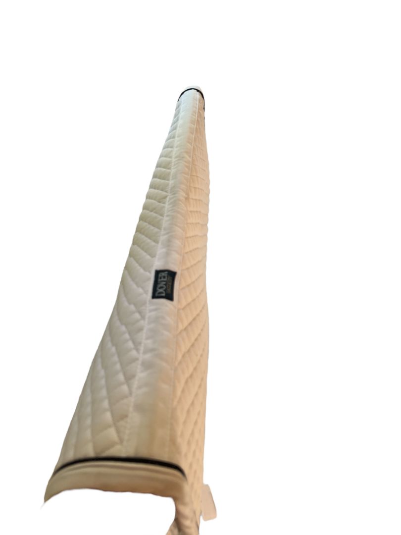 Dover Saddlery Quilted White Dressage Pad with Black Piping Brand New