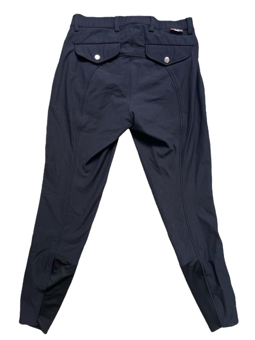 Horze Grand Prix Mens Silicone Knee Patch Breeches - Black / Size US 30