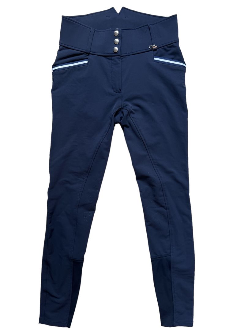 Horze Della Women's Knee Grip Breeches - Size 24 US / Navy