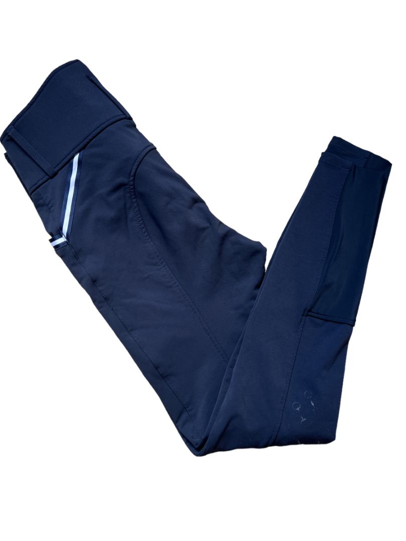 Horze Della Women's Knee Grip Breeches - Size 24 US / Navy