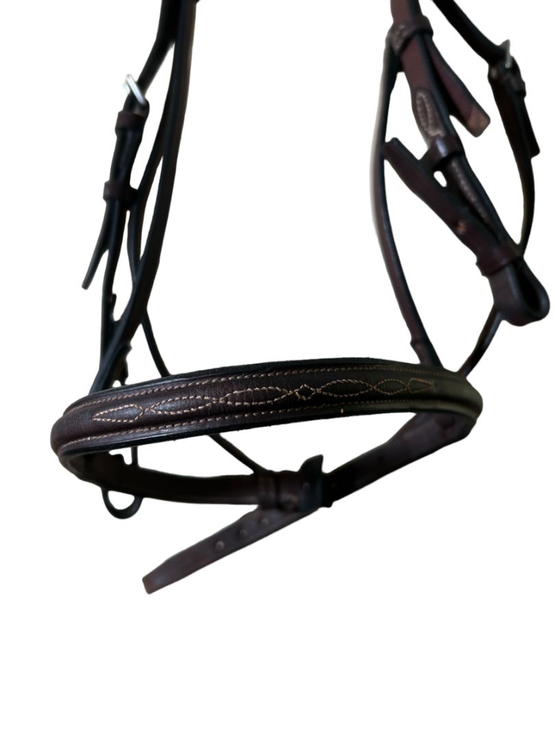 Beval Heritage Fancy Stitch Bridle & Raised Fancy Stitch Laced Reins- Pony