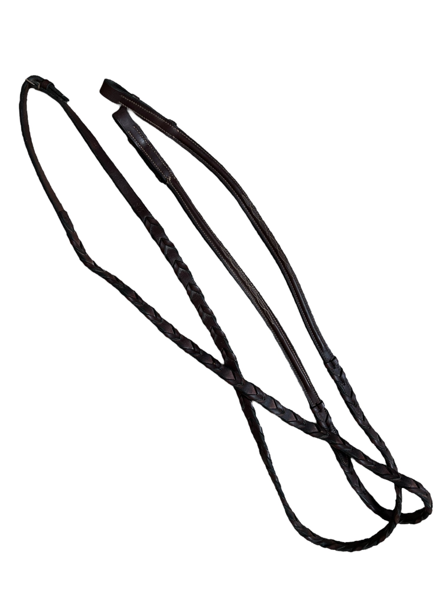 Beval Heritage Fancy Stitch Bridle & Raised Fancy Stitch Laced Reins- Pony