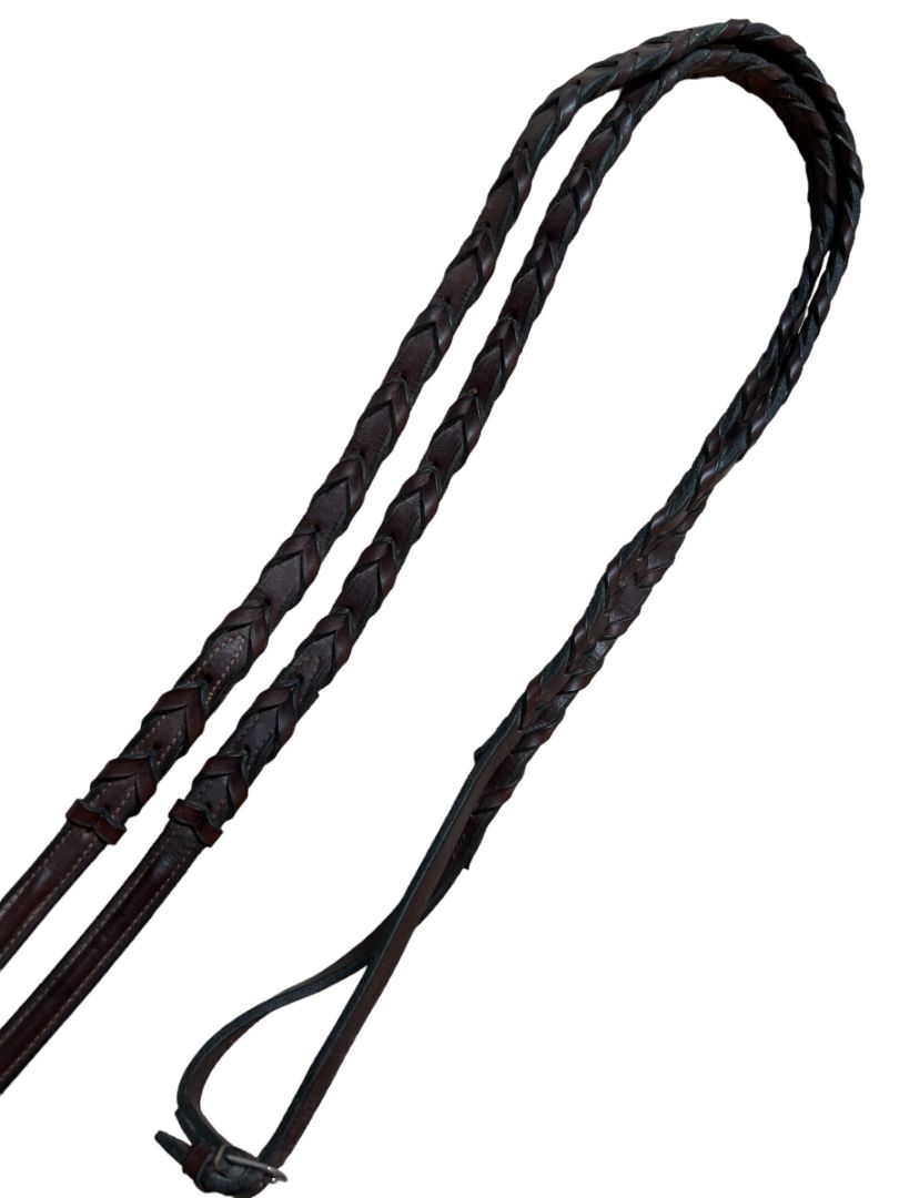 Beval Heritage Fancy Stitch Bridle & Raised Fancy Stitch Laced Reins- Pony