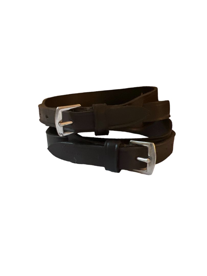 Leather Jodhpur Garter Straps - Brown/Medium