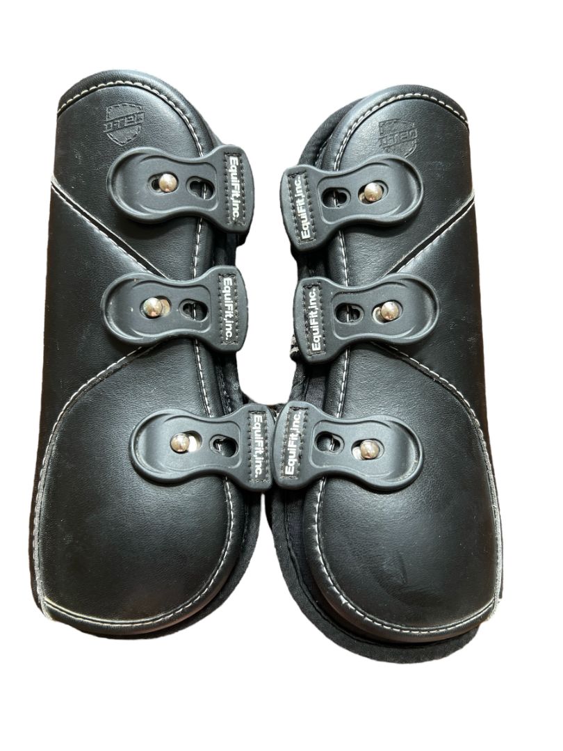 EquiFit D-Teq Open Front Boots - Black, Large