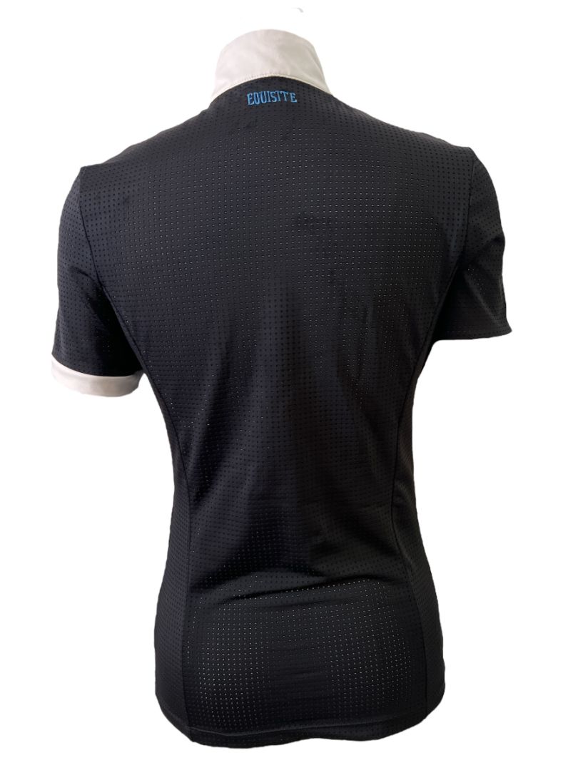 Equisite Women's Genevieve Show Shirt Short Sleeve - Black / Size Small
