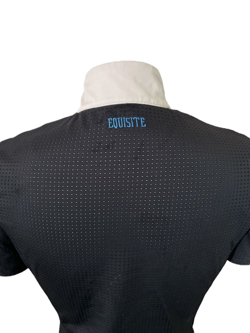 Equisite Women's Genevieve Show Shirt Short Sleeve - Black / Size Small