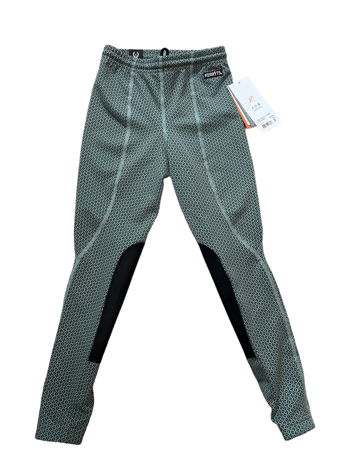 Kerrits Kids Fleece Lite Knee Patch Tight - Size Small / Fern NEW