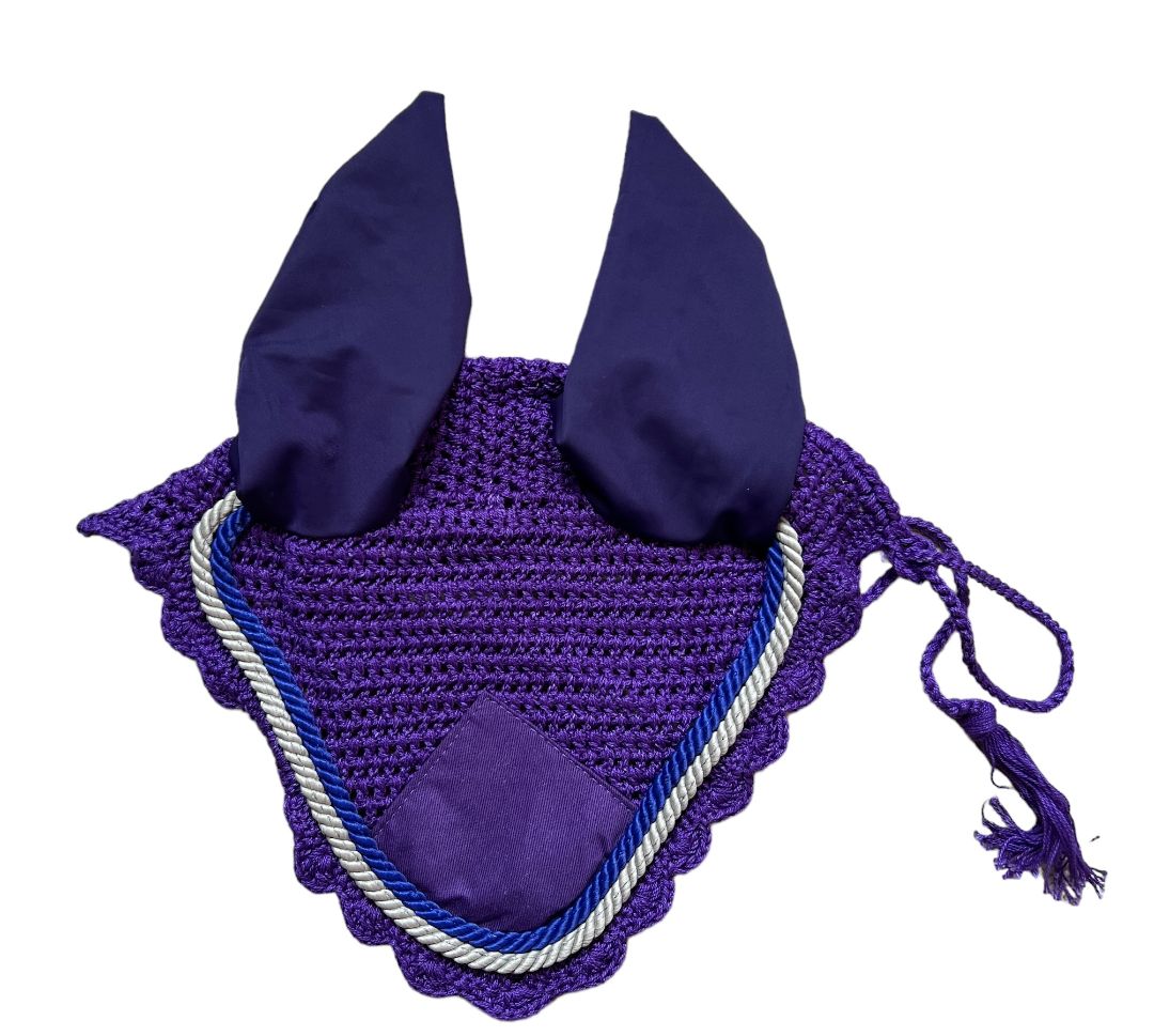 Bonnet Fly Veil - Purple / Cob Size