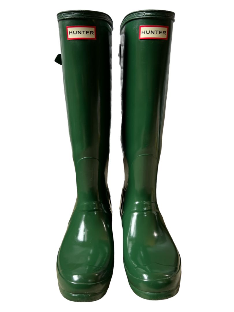 Hunter Original Women's Tall Gloss Rain Boots Green
