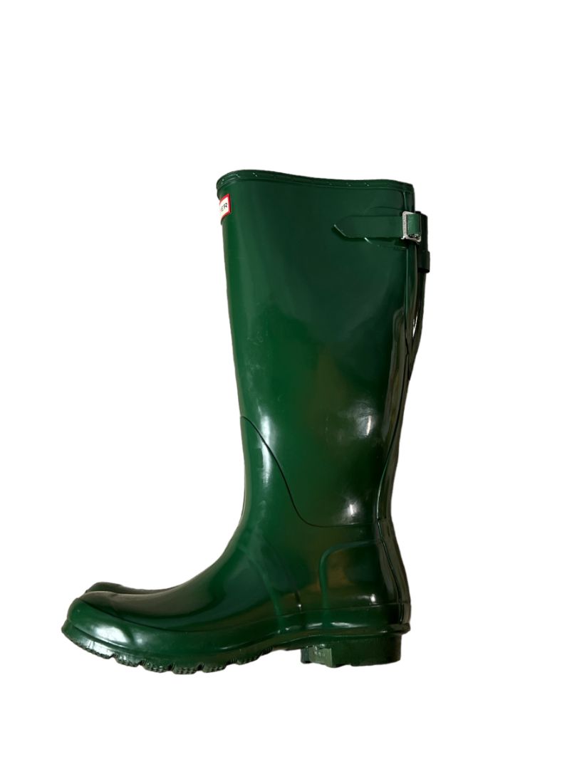 Hunter Original Women's Tall Gloss Rain Boots Green Size US 10
