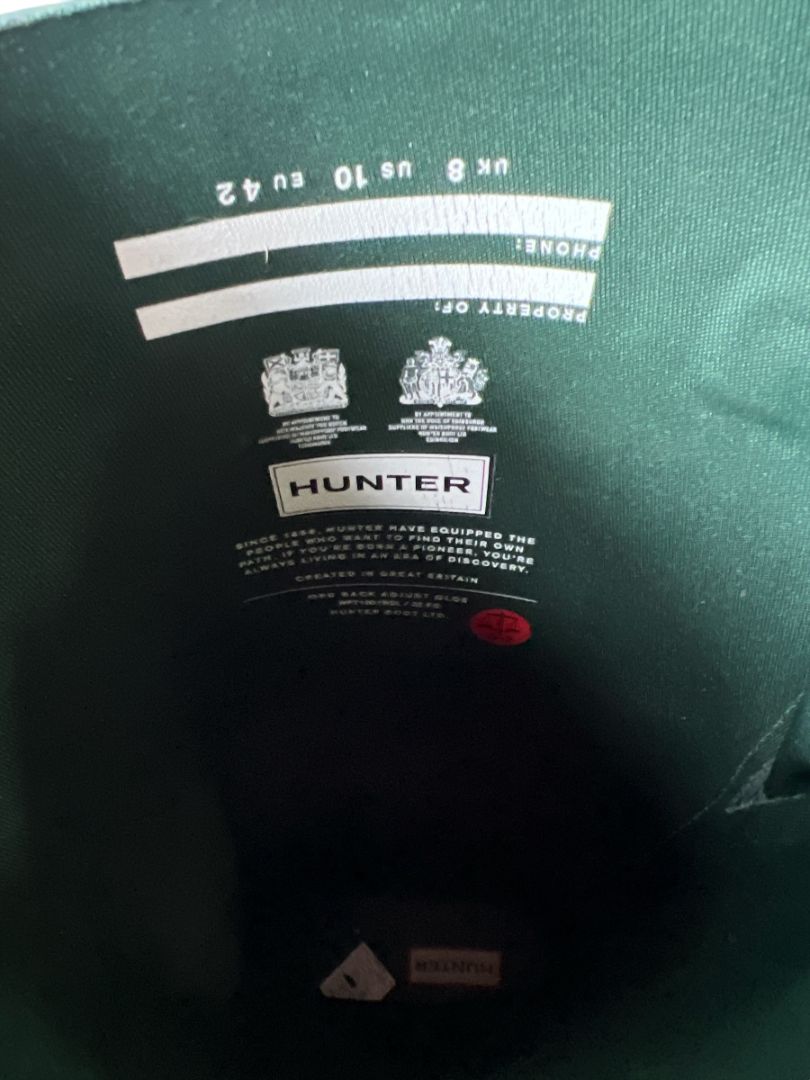 Hunter Original Women's Tall Gloss Rain Boots Green Size US 10