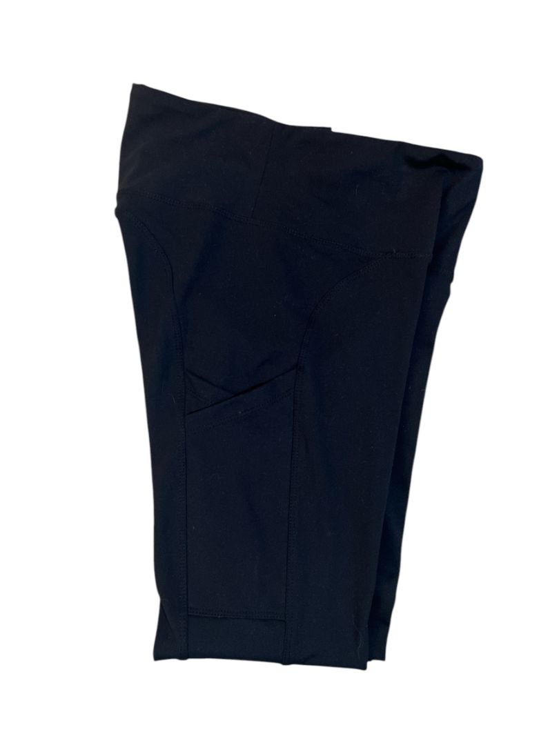 Callidae Women's Knee Patch Riding Tights Leggings with Pocket - Black / Size Small