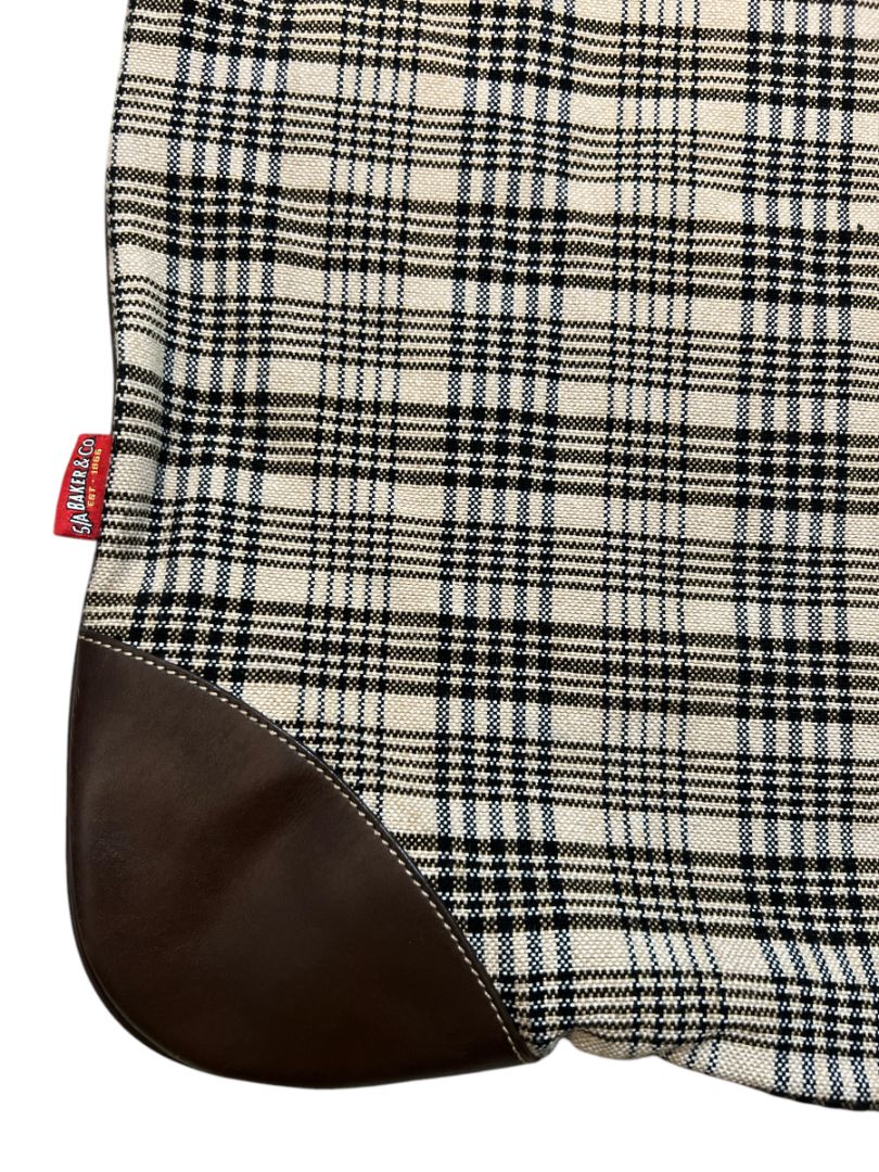 5/A Baker Plaid Garment Bag Carrier - Brown