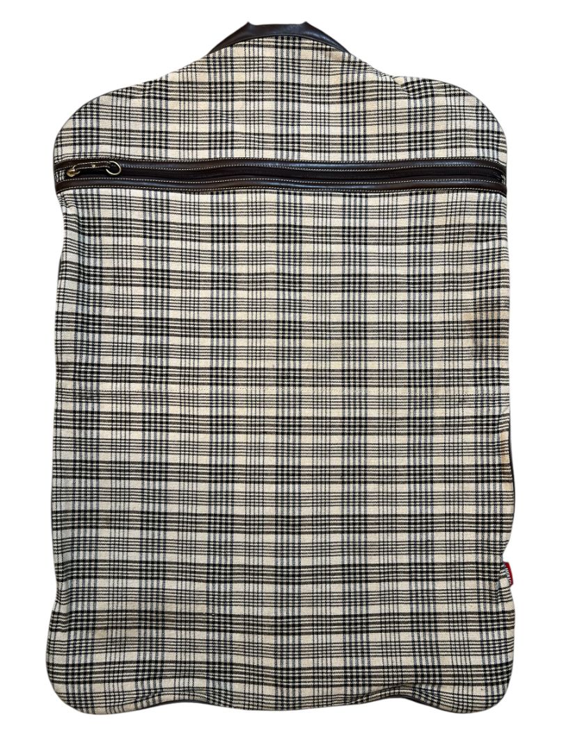 5/A Baker Plaid Garment Bag Carrier - Brown