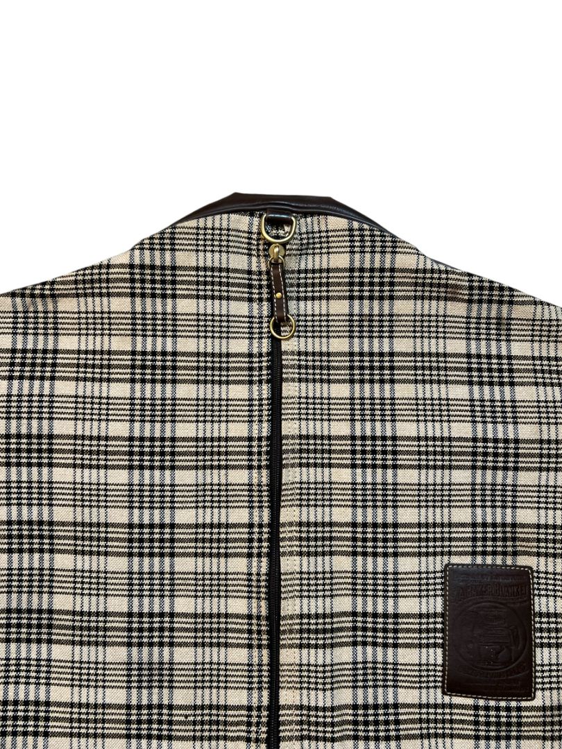 5/A Baker Plaid Garment Bag Carrier - Brown