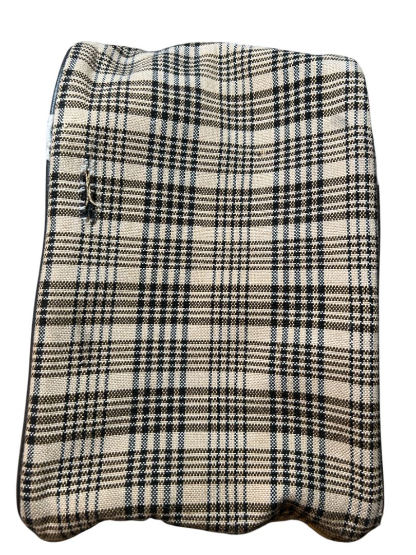 5/A Baker Plaid Riding Boot Bag - Brown