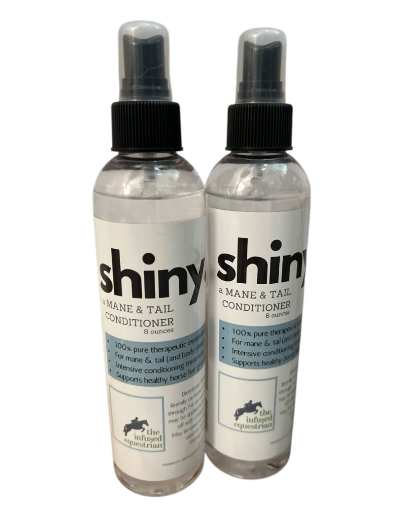 The Infused Equestrian Shiny. A Mane & Tail Conditioner 8 oz (2 Pack) NEW