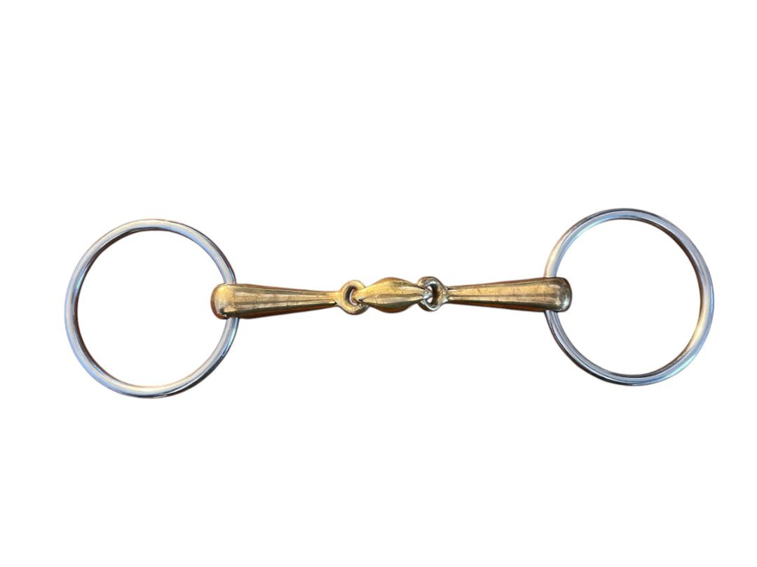 Anatomical Brass Loose Ring Snaffle Bit 5 1/2"