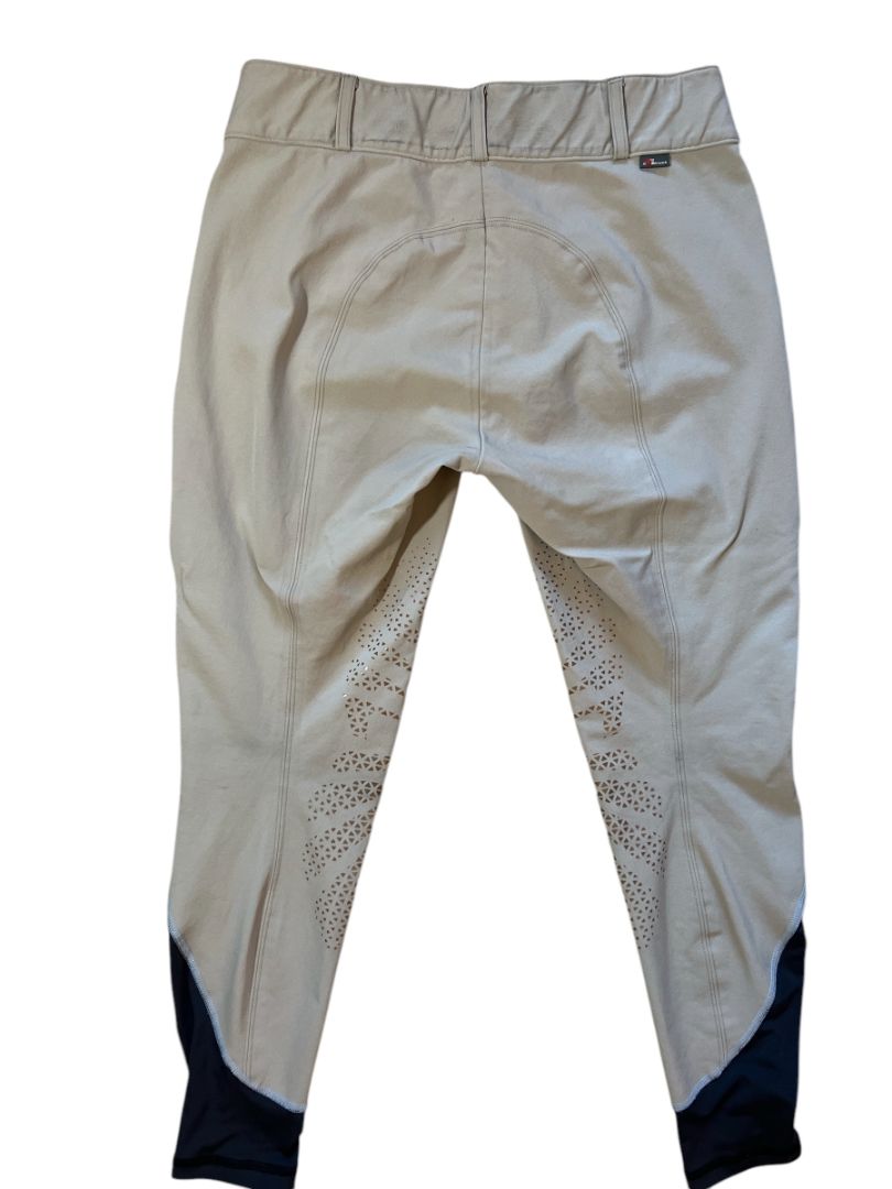 Struck Women's 50 Series hEQ Knee Grip Breeches - Beige / Size US 32