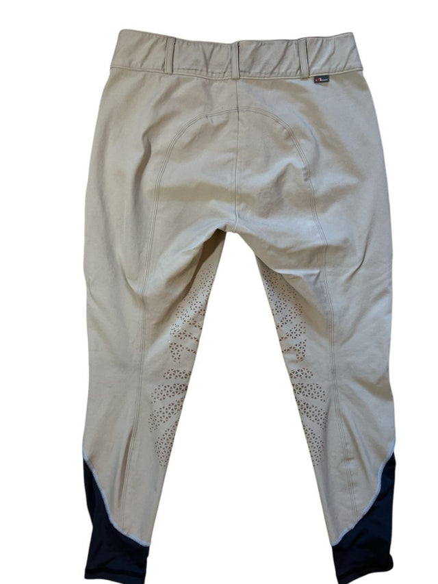 Struck Women's 50 Series hEQ Knee Grip Breeches - Beige / Size US 32