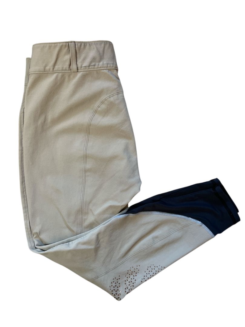 Struck Women's 50 Series hEQ Knee Grip Breeches - Beige / Size US 32