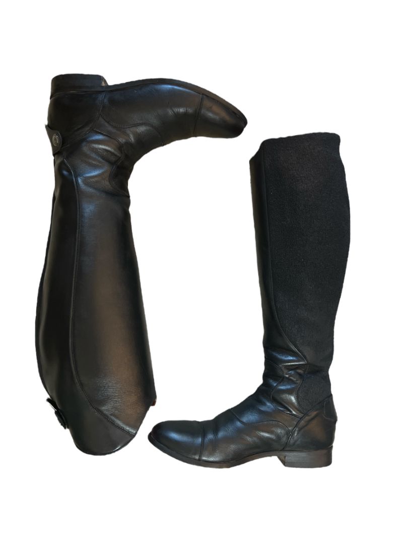 Alberto Fasciani Dress Boots - Black / Size 39 XL (H17" C14.5")