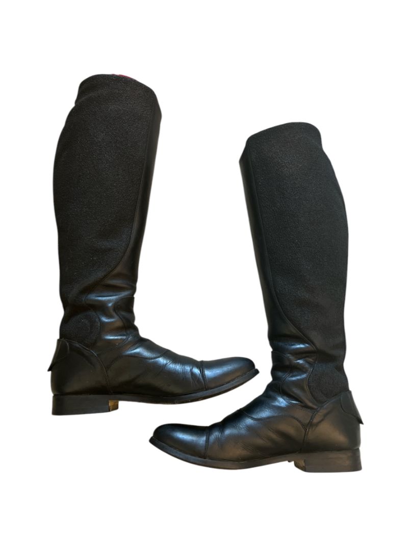 Alberto Fasciani Dress Boots - Black / Size 39 XL (H17" C14.5")