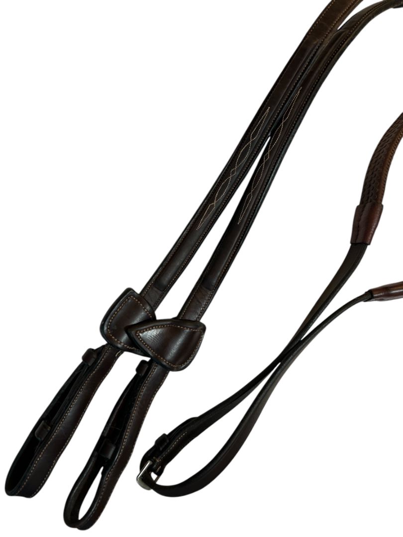 Dy'on Rubber Reins - Brown Full/Horse Size