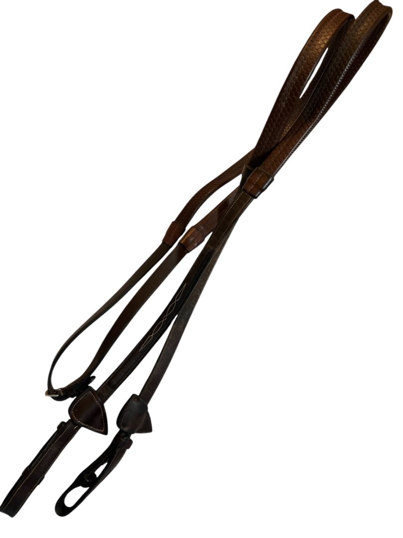 Dy'on Rubber Reins - Brown Full/Horse Size