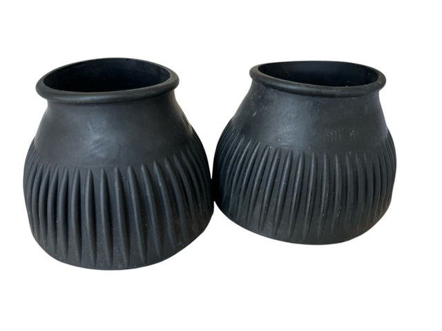 KL Select Italian Ribbed Pull-On Bell Boots - Black / Large