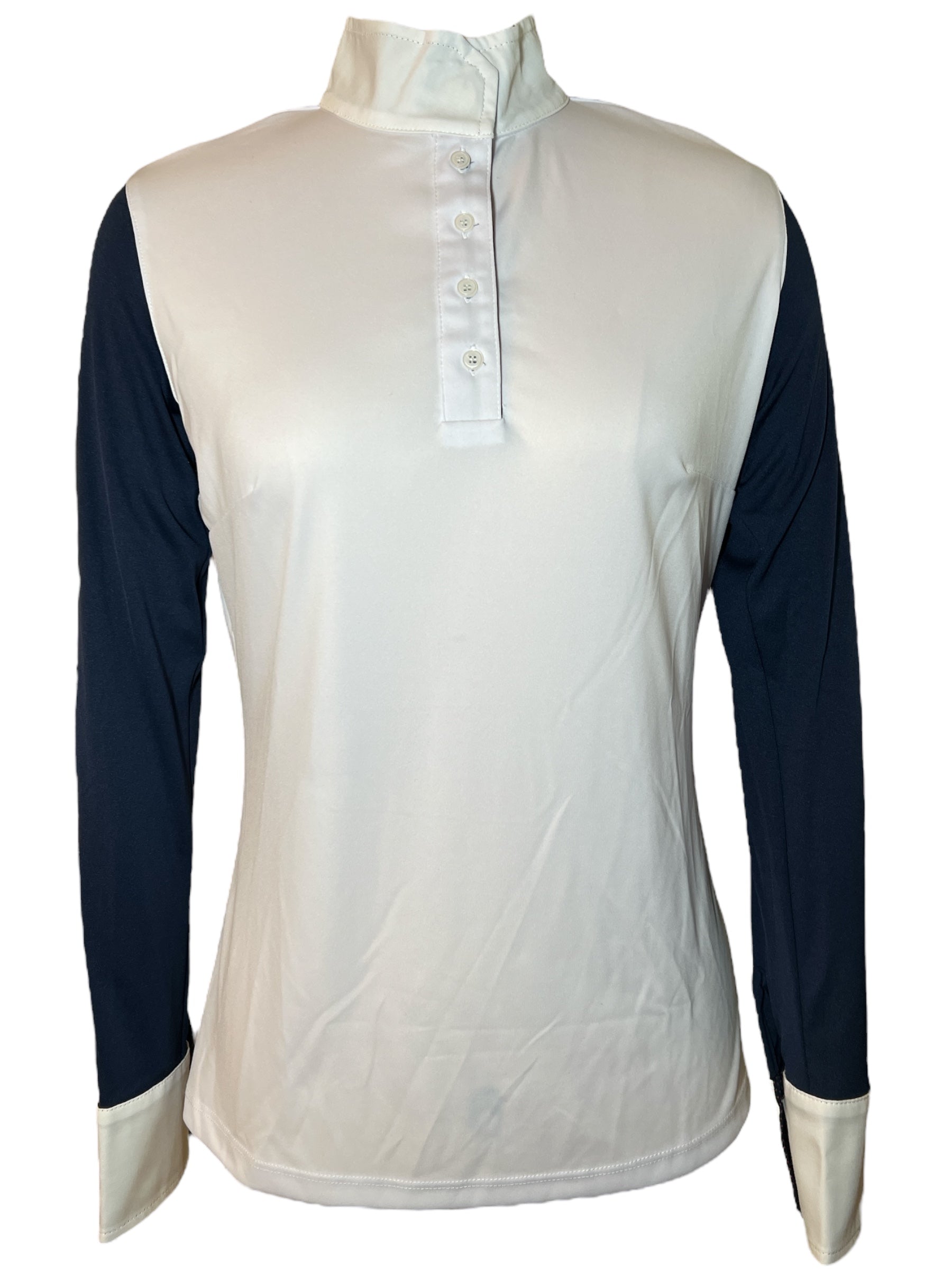 Le Fash Women's Paulo Alto Long Sleeve Show Shirt / Size Medium - White NEW