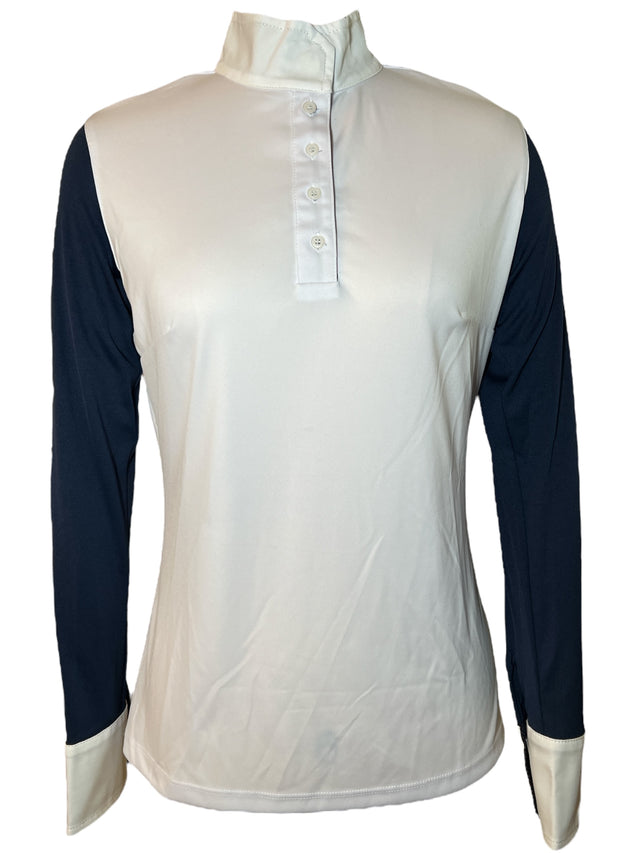 Le Fash Women's Paulo Alto Long Sleeve Show Shirt / Size Medium - White  NEW