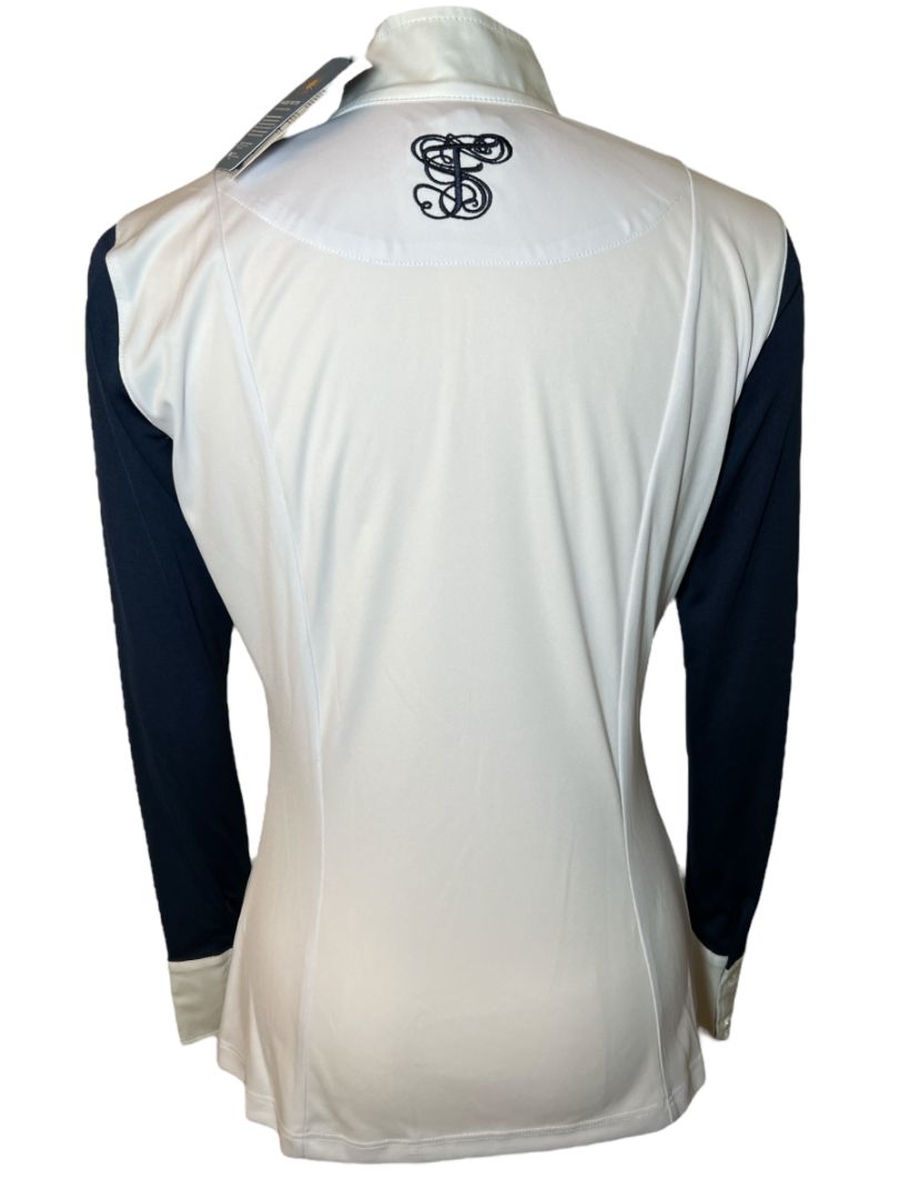 Le Fash Women's Paulo Alto Long Sleeve Show Shirt / Size Medium - White NEW