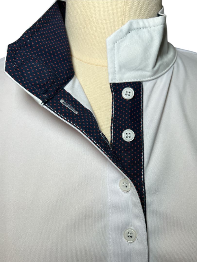 Le Fash Women's Paulo Alto Long Sleeve Show Shirt / Size Medium - White  NEW