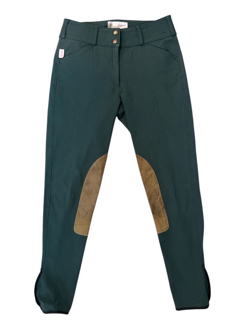 The Tailored Sportsman Trophy Hunter (style #1963) Breeches Size 28 - Black Forest Green / Tan