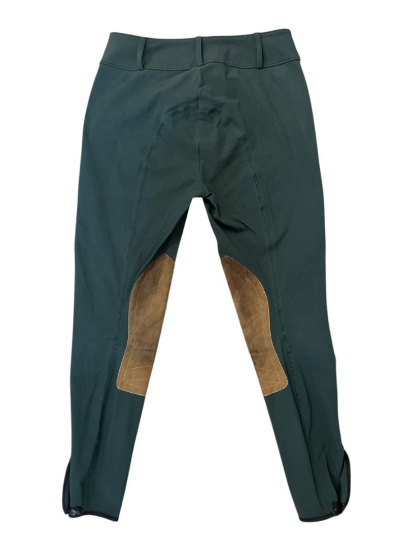 The Tailored Sportsman Trophy Hunter (style #1963) Breeches Size 28 - Black Forest Green / Tan