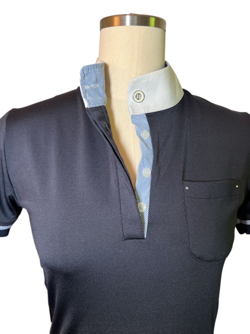 Equithème Short Sleeve Competition Show Shirt - Navy / Size Small