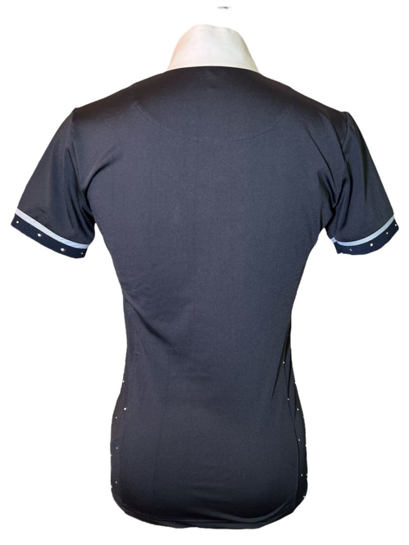 Equithème Short Sleeve Competition Show Shirt - Navy / Size Small