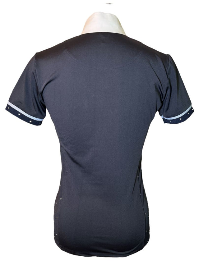 Equithème Short Sleeve Competition Show Shirt - Navy / Size Small