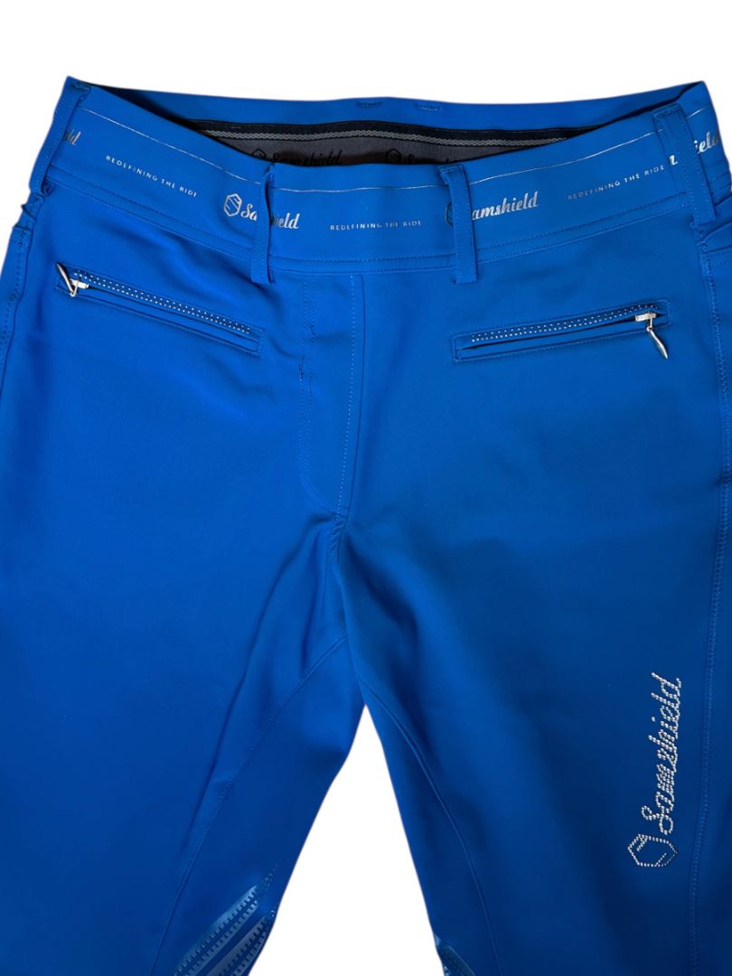 Samshield Women's Alpha Knee Grip Breeches - Blue / Size FR 38 (US 28)