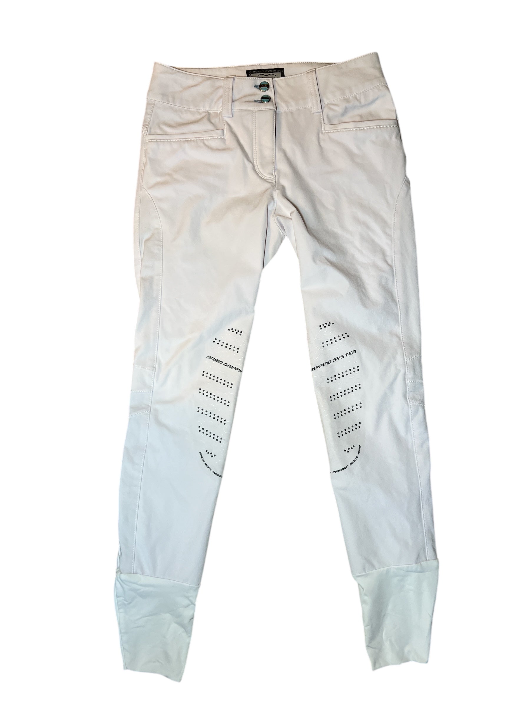 Animo Naspre Women's Knee Grip Breeches - White / Size IT40 (US26)