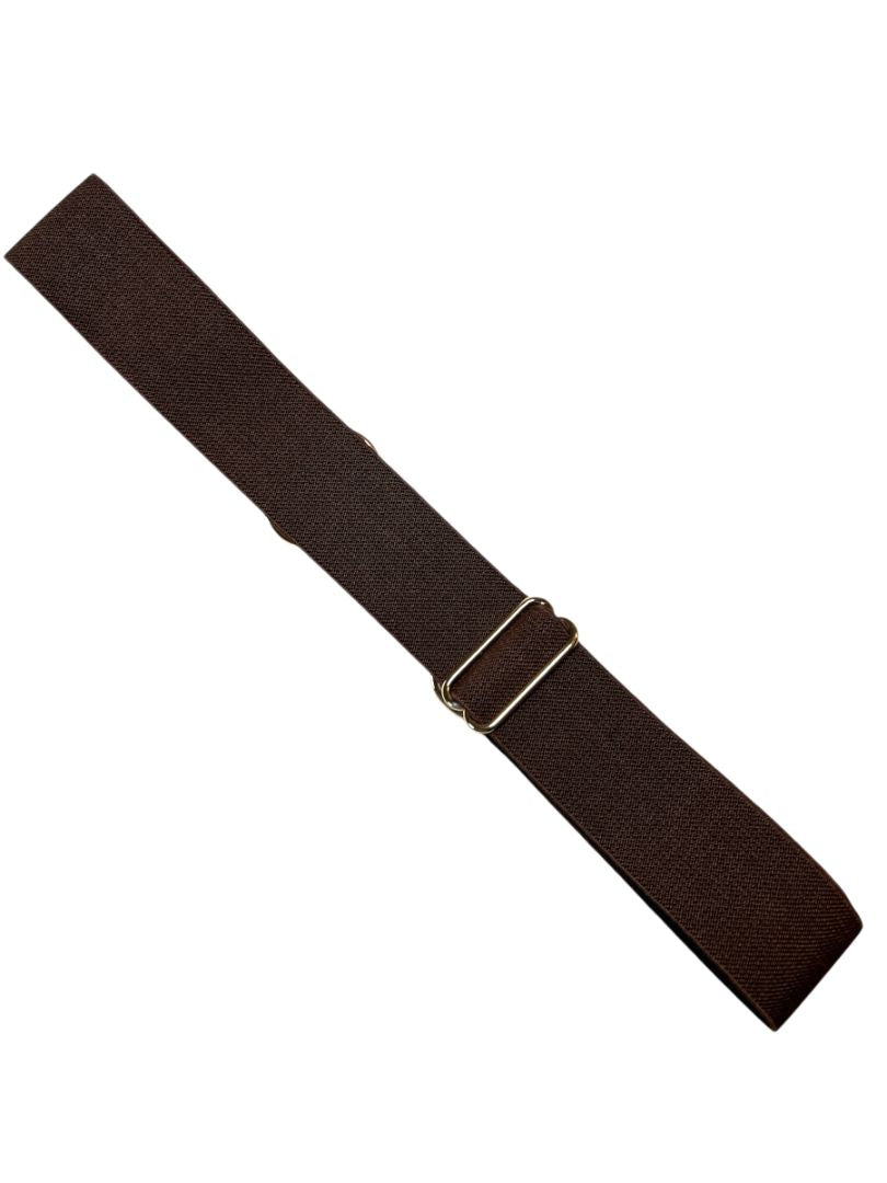 Ellany Gold Snaffle Belt 1.5 " - Brown/ One Size