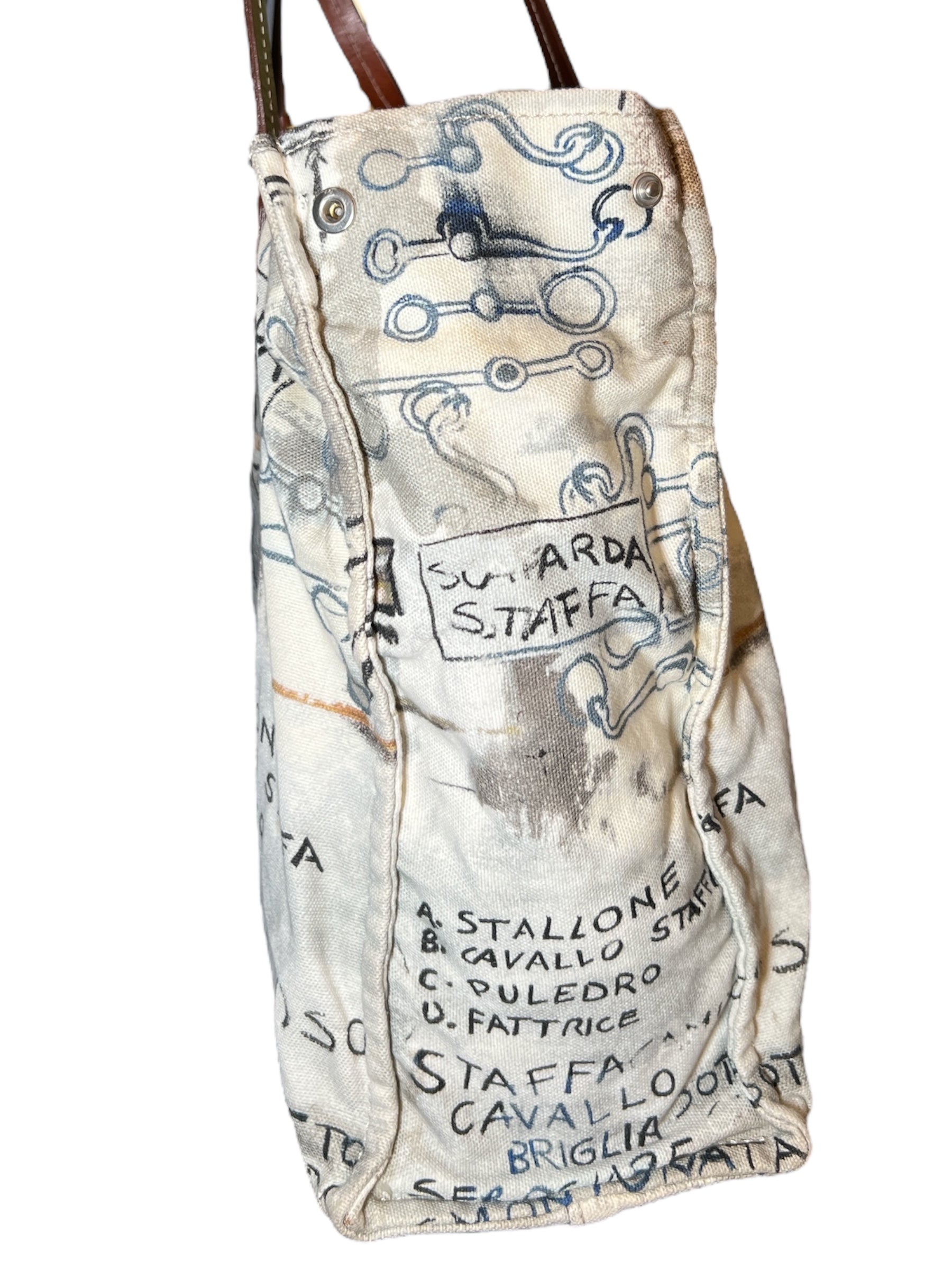 Rani Arabella Horse Print Canvas Tote / Small
